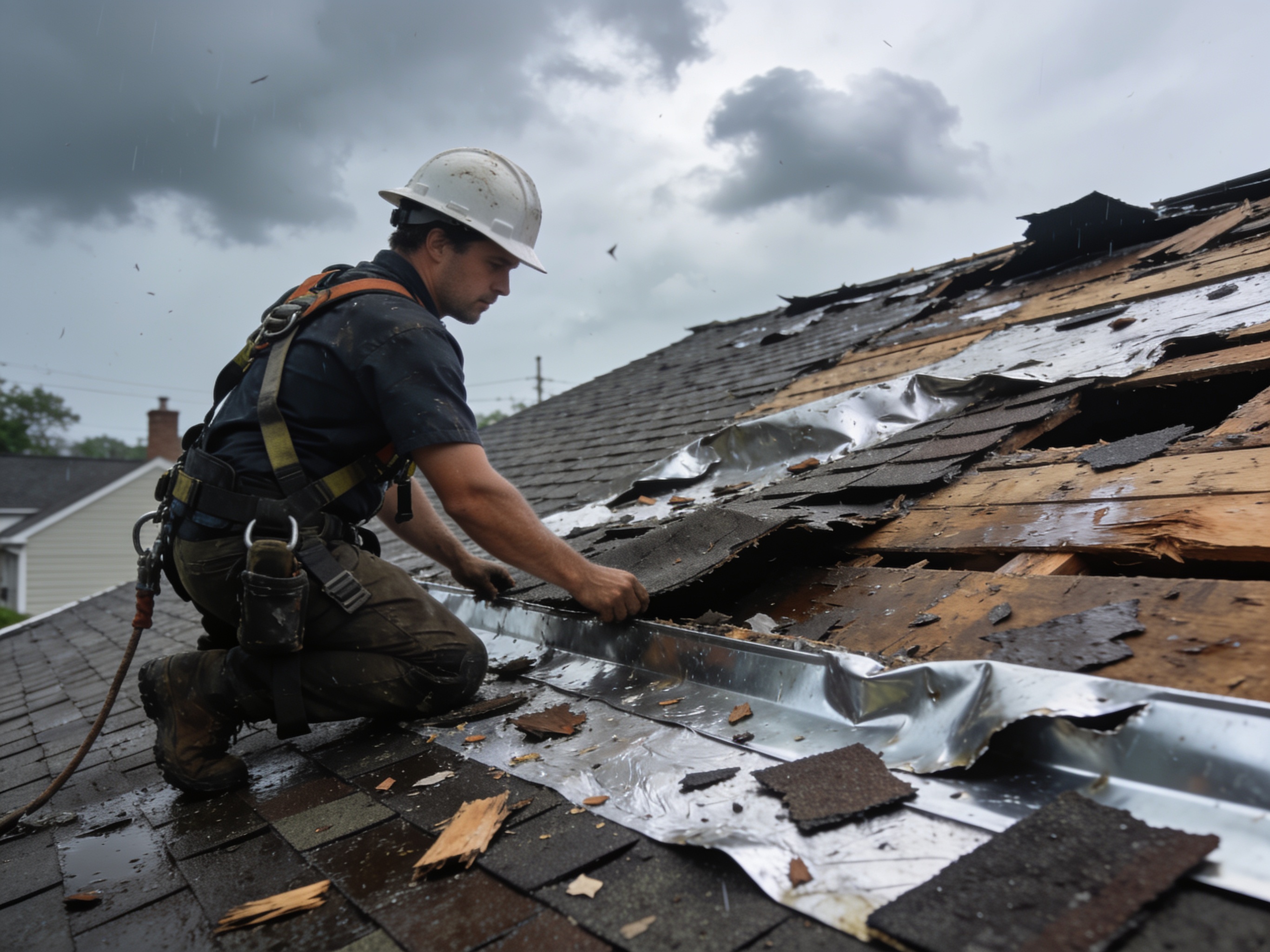 Storm Damaged Roof in Towson, MD